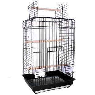 Клітка для середніх та великих птахів GOLDEN CAGE, 830A OPENTOP, емаль чорна 830A OPENTOP, чорна фото