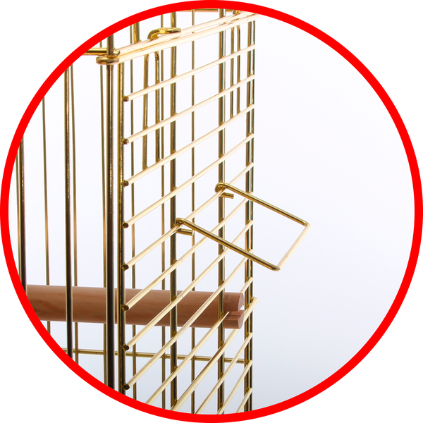 Клітка для середніх та великих птахів GOLDEN CAGE, 830A OPENTOP, емаль чорна 830A OPENTOP, чорна фото