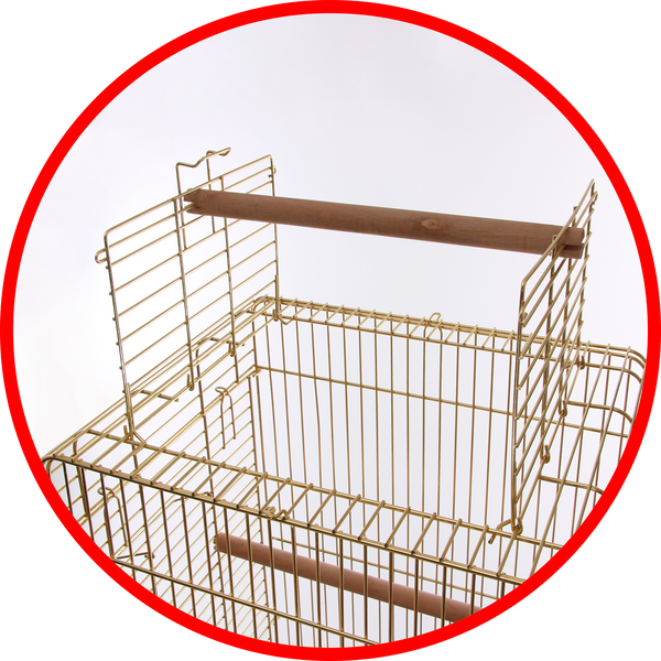 Клітка для середніх та великих птахів GOLDEN CAGE, 830A OPENTOP, емаль чорна 830A OPENTOP, чорна фото
