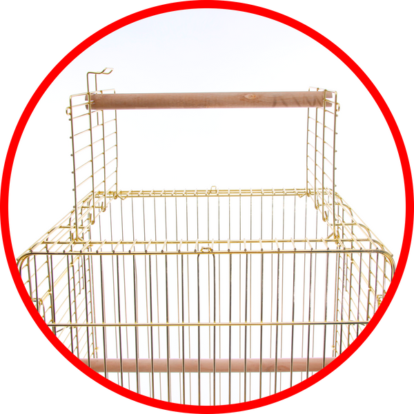 Клітка для середніх та великих птахів GOLDEN CAGE, 830A OPENTOP, емаль чорна 830A OPENTOP, чорна фото