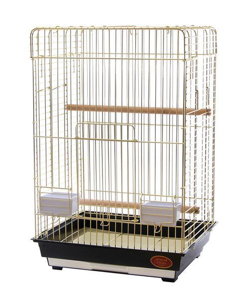 Клітка для середніх та великих птахів GOLDEN CAGE, 830A OPENTOP, емаль чорна 830A OPENTOP, чорна фото