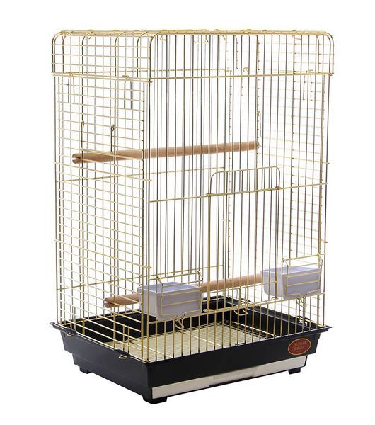 Клітка для середніх та великих птахів GOLDEN CAGE, 830A OPENTOP, емаль чорна 830A OPENTOP, чорна фото