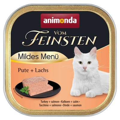 Animonda Vom Feinsten Mildes Menü Pute + lachs Консервы для кошек с индейкой и лососем, 100 г 830485 фото
