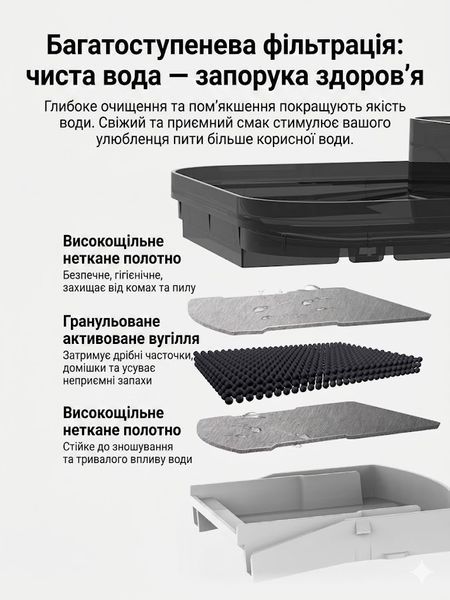 Змінний вугільний фільтр для води: для інтелектуального автоматичного диспенсера для води Space Pet MSWD Space Pet Intelligent automatic water dispenser Filter Element фото
