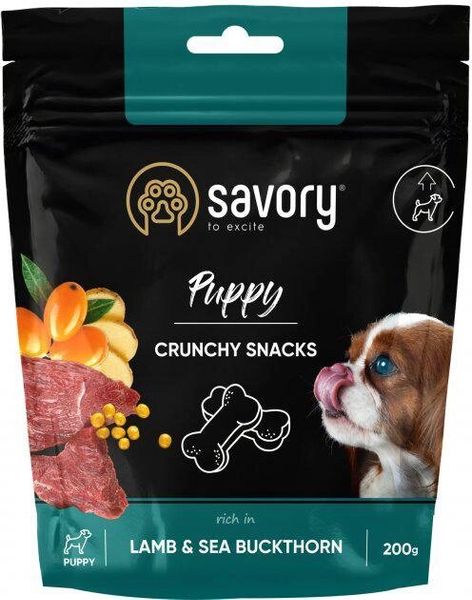 Savory Puppy Crunchy Snack с ягненком и облепихой для щенков 200г 31379 фото