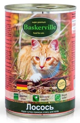 Baskerville Лосось для котів 400 г 21516 фото