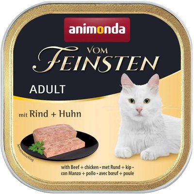 Animonda Vom Feinsten Adult Beef & Chicken Консерви для кішок з яловичиною та куркою, 100 г 832083 фото