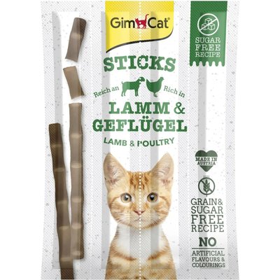 GimCat Sticks Lamb & Poultry Ковбаски для кішок з ягням і птицею 420820 фото