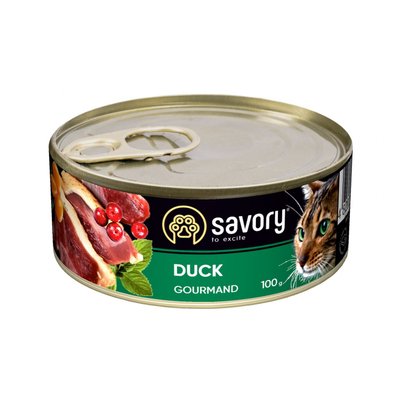 Savory Adult cat Duck Консерва для кішок з качкою 100 г 30600 фото