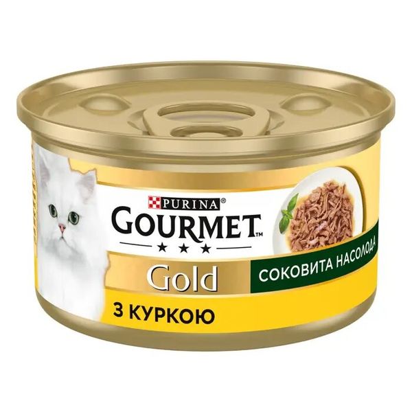 Gourmet Gold Консервы для кошек сочное наслаждение с курицей 85 г 823342  фото