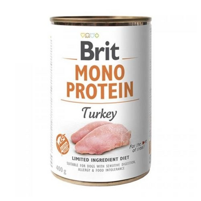 Brit Mono Protein Turkey Консерви для собак з індичкою, 400 г 555406 фото