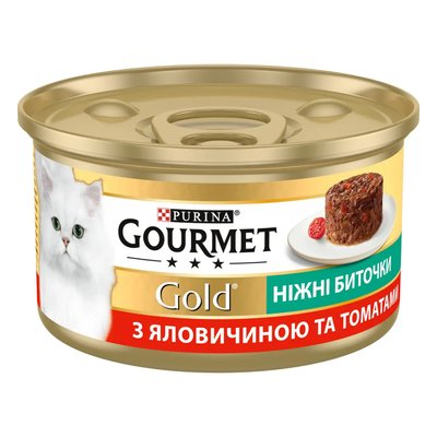 Gourmet Gold Нежные Биточки с говядиной и томатом, 85 г 12296420 фото