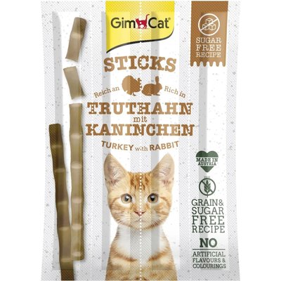 GimCat Sticks Turkey & Rabbit Ковбаски для кішок з кроликом та індичкою 420530 фото