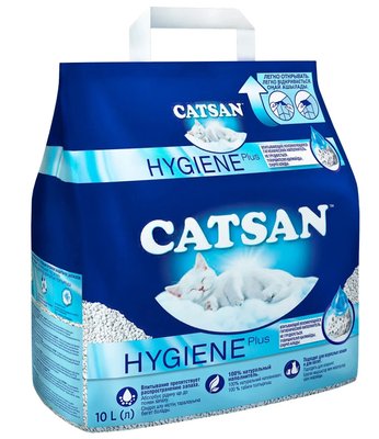 Catsan HYGIENE plus Всмоктувальний наповнювач для котячих туалетів, 5 л 130403 фото