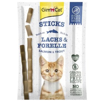 GimCat Sticks Salmon & Trout Ковбаски для кішок з лососем і фореллю G-400778 фото