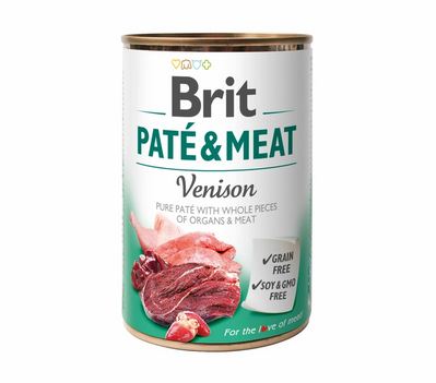 Brit Pate & Meat Venison Консерви для собак з олениною, 400 г 557486 фото