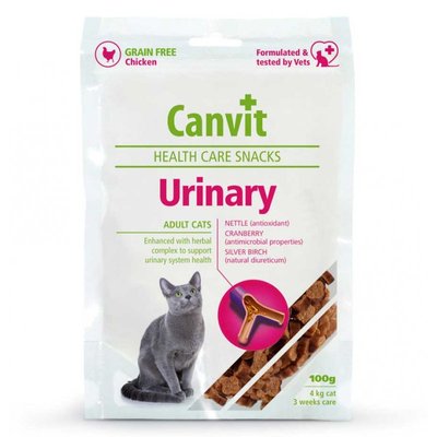 Canvit Urinary Snack Ласощі для кішок Профілактика сечокам'яної, 100 г 514090 фото