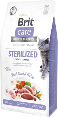 Brit Care Cat Grain-Free Sterilized and Weight Control Беззерновий гіпоалергенний сухий корм для стерилізованих кішок 400 г 171295/0808 фото