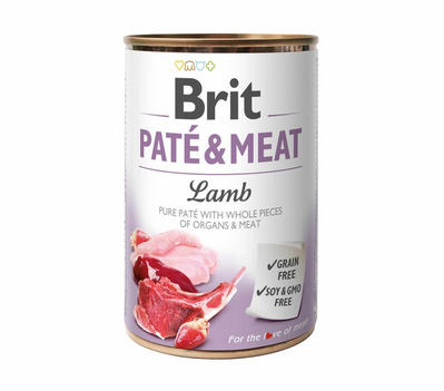 Brit Pate & Meat Rabbit Консерва для собак з ягням 400г 100861/100077/0441 фото