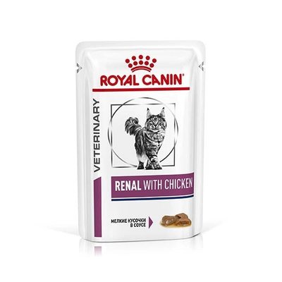Royal Canin Renal Feline 85 гр з куркою ниркова недостатність, 85 г 93705 фото