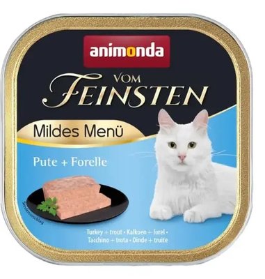 Animonda Vom Feinsten Mildes Menu Pute + Forelle Консерви для котів з індичкою та фореллю, 100 г 830515 фото