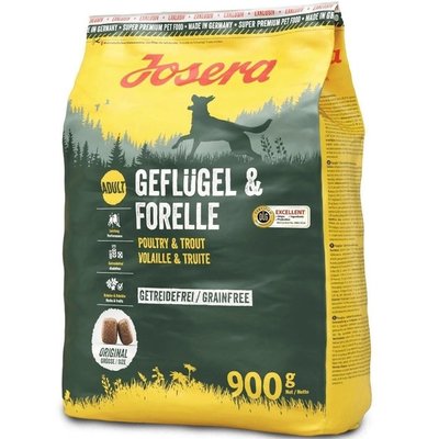 Josera Dog Geflugel & Forelle Беззерновий сухий корм з птицею і фореллю для собак 900 г 748090 фото