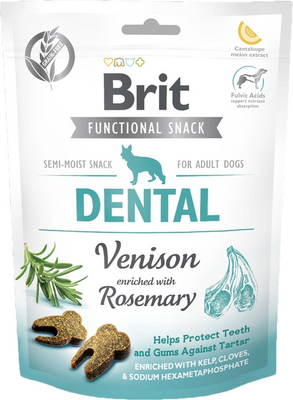 Brit Care Dental функціональні ласощі для собак з оленина та розмарином 150г 111418/9949 фото
