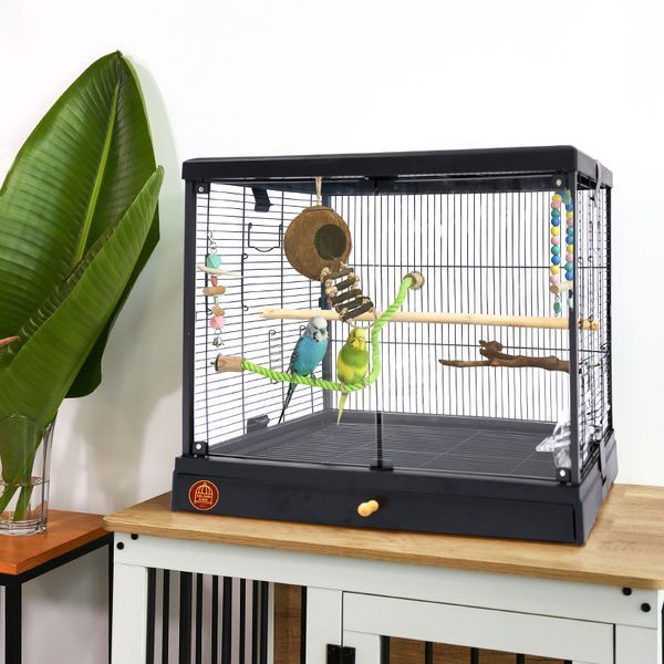 Клітка для малих та середніх птахів GOLDEN CAGE, B6001 емаль чорна B6001 чорна фото