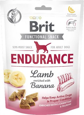 Brit Care Endurance функциональные лакомства для собак с ягненком и бананом 150 г 540006 фото
