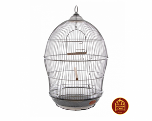 Клітка для малих та середніх птахів, кругла GOLDEN CAGE, 370 SILVER емаль 370 SILVER фото