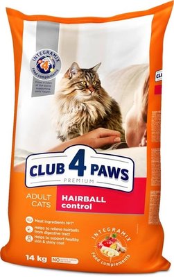 Club 4 Paws Premium Hairball Control Сухий корм для кішок виведення шерсті, 300 г 0B4610111 фото