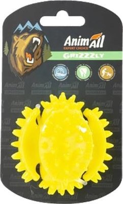 Іграшка для соабк AnimAll GrizZzly "Мультифункціональний м'яч" (жовтий) 7,5 см PX1017 фото