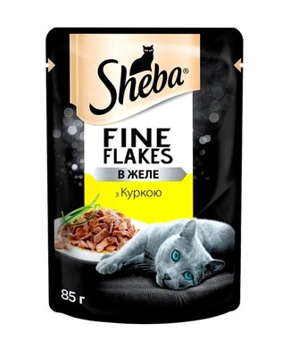 Sheba Fine Flakes in Gelly (пауч) Консерва для кішок з куркою в желе, 85 г 257224 фото