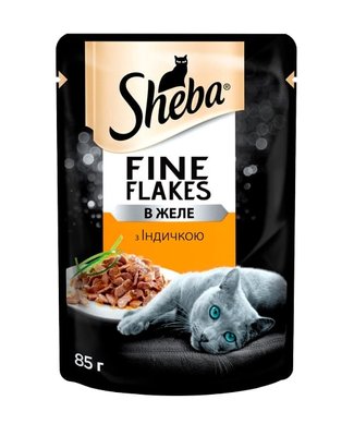 Sheba Fine Flakes in Gelly (пауч) Консерва для кошек с индейкой в желе, 85 г 257231 фото