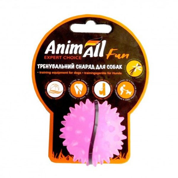 AnimAll Fun игрушка для собак "Мяч-каштан" (фиолетовая), 5 см 127 750 фото