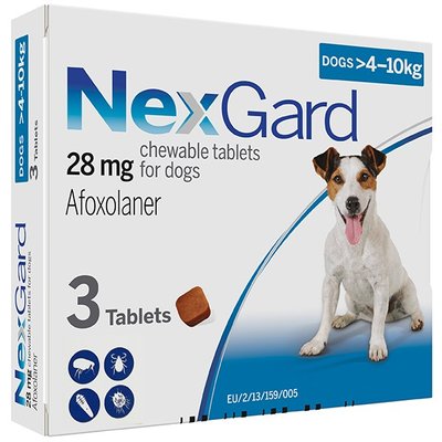 NexGard Таблетки від бліх і кліщів для собак вагою від 4 до 10 кг 159900 фото