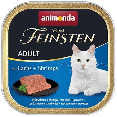 Animonda Vom Feinsten Adult mit Lachs + Shrimps Консерви для кішок з лососем і креветками, 100 г 832021 фото