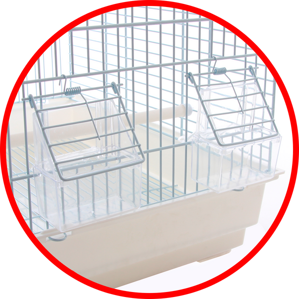 Клітка для малих та середніх птахів GOLDEN CAGE, 700А емаль біла 700A біла фото