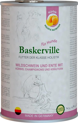 Baskerville Holistic Кабан та качка з гарбузом та зеленню для собак 400 г 21560 фото