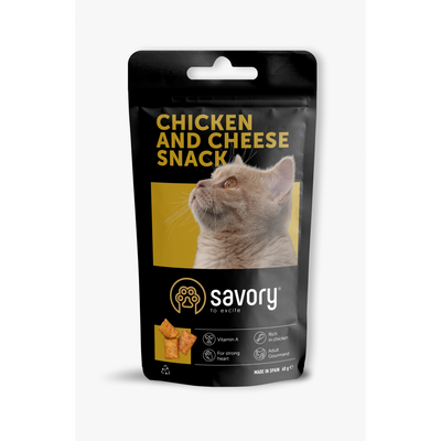 Savory Snack Chicken & Cheese Ласощі для кішок з куркою та сиром 60 г 31461  фото